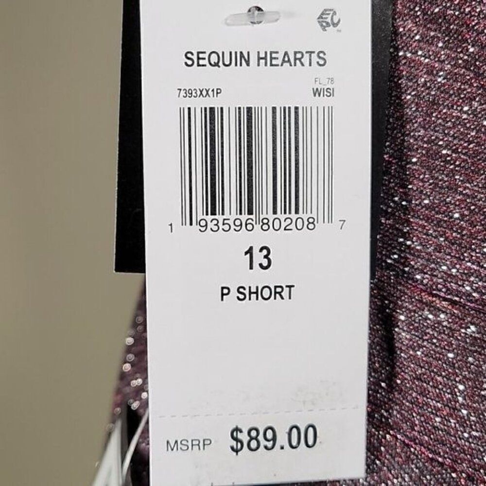 Sequin Hearts Pink Shimmery Fit&Flare Dress Sz 13 - Picture 13 of 14